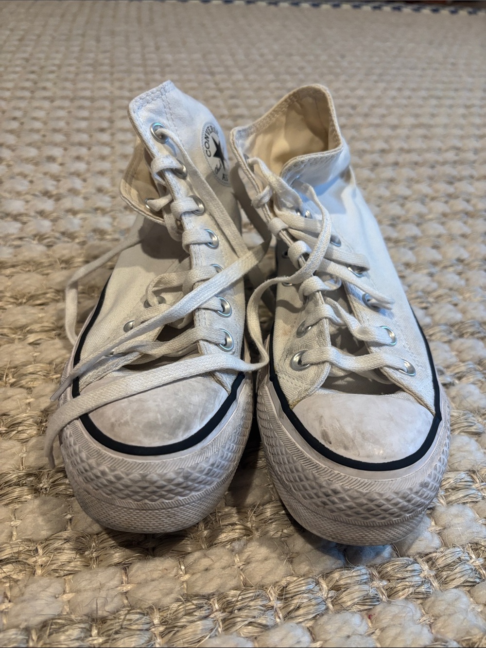 White Platform Converse